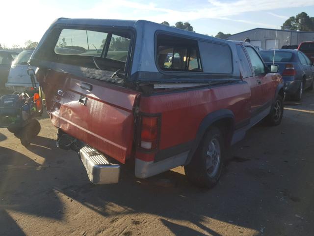 1B7GL23XXTS618011 - 1996 DODGE DAKOTA RED photo 4