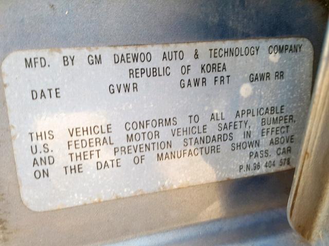 KL1TD56606B535795 - 2006 CHEVROLET AVEO BASE Көк фото 10