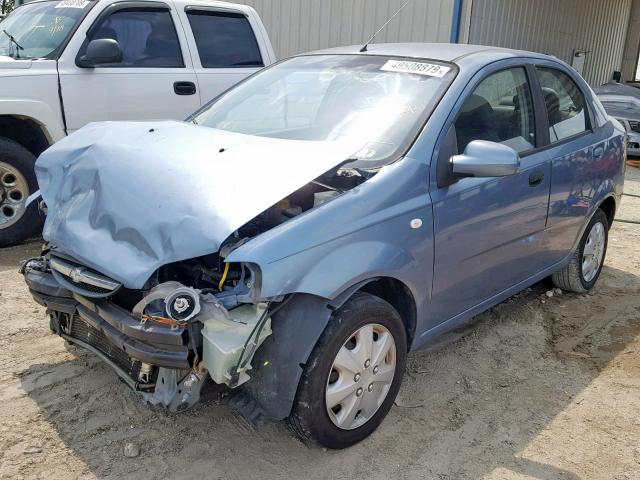 KL1TD56606B535795 - 2006 CHEVROLET AVEO BASE Көк фото 2