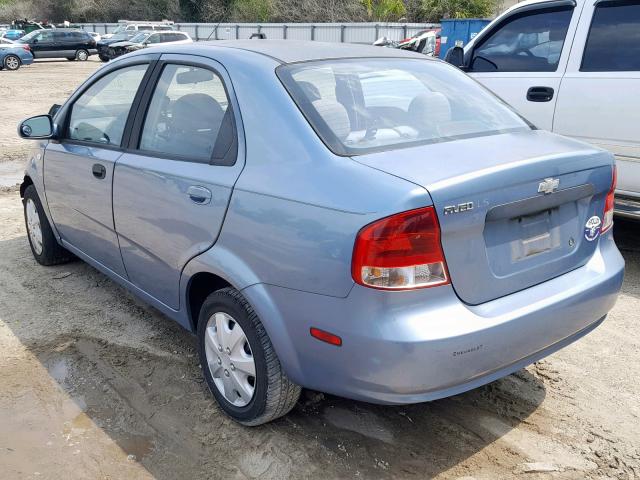 KL1TD56606B535795 - 2006 CHEVROLET AVEO BASE Көк фото 3