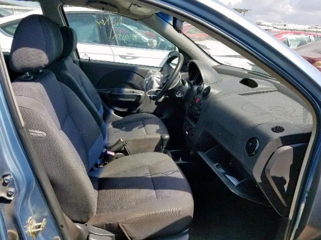 KL1TD56606B535795 - 2006 CHEVROLET AVEO BASE Көк фото 5