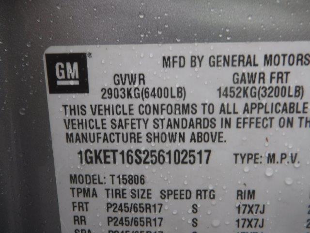 1GKET16S256102517 - 2005 GMC ENVOY XL GOLD photo 10