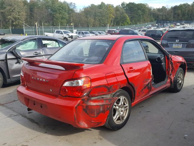 JF1GD67544H500330 - 2004 SUBARU IMPREZA RS RED photo 4