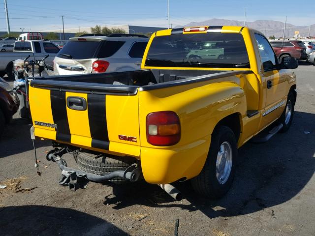 1GTEC14V13Z195647 - 2003 GMC NEW SIERRA YELLOW photo 4