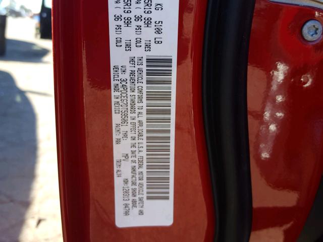 3C4PDCEG7DT595061 - 2013 DODGE JOURNEY R/ RED photo 10