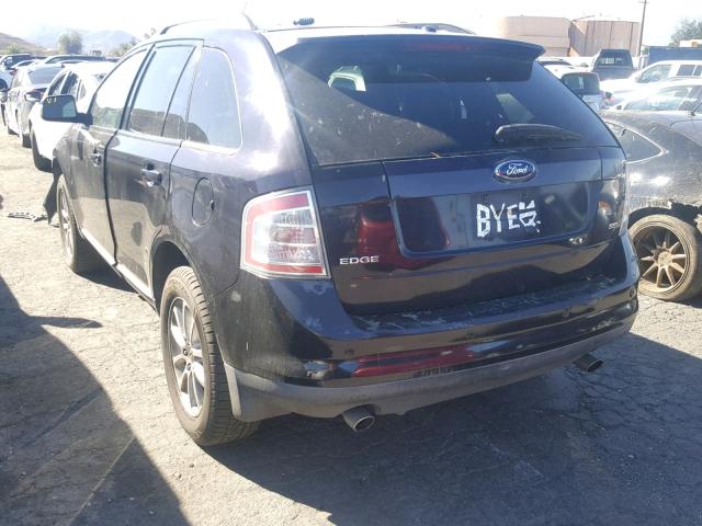 2FMDK39C27BB43451 - 2007 FORD EDGE SEL P BLACK photo 3