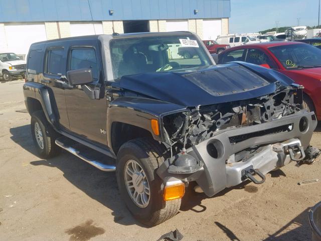 5GTEN13E298103335 - 2009 HUMMER H3 BLACK photo 1