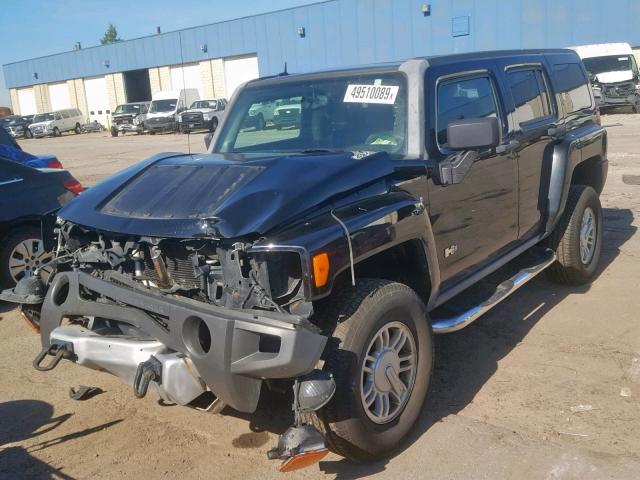 5GTEN13E298103335 - 2009 HUMMER H3 BLACK photo 2