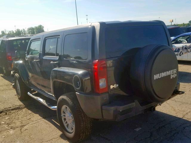 5GTEN13E298103335 - 2009 HUMMER H3 BLACK photo 3