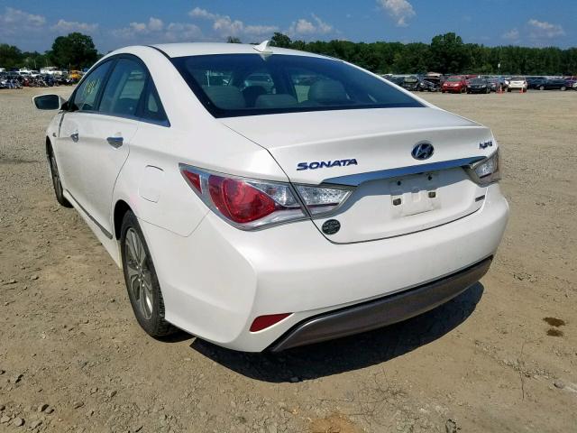 KMHEC4A45DA090442 - 2013 HYUNDAI SONATA HYB WHITE photo 3