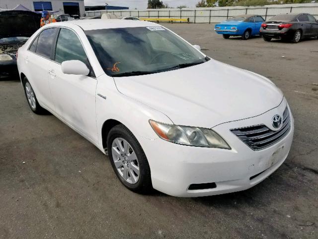 JTNBB46K683048319 - 2008 TOYOTA CAMRY HYBR WHITE photo 1