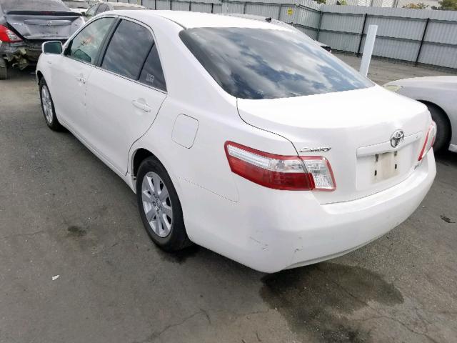 JTNBB46K683048319 - 2008 TOYOTA CAMRY HYBR WHITE photo 3