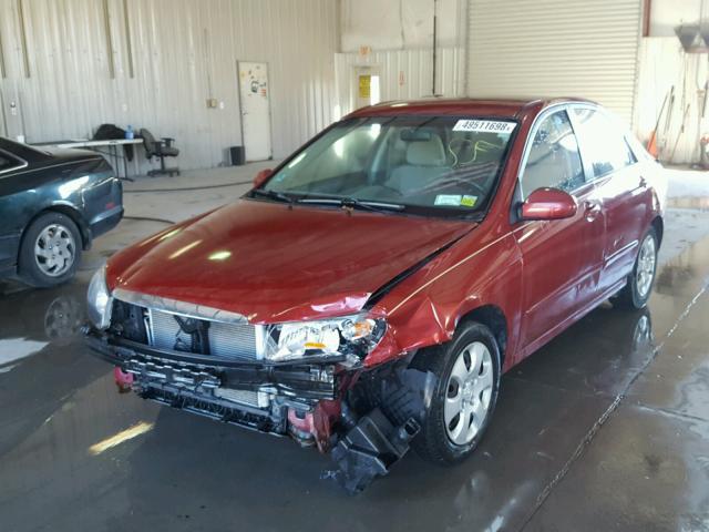 KNAFE222395660875 - 2009 KIA SPECTRA EX RED photo 2