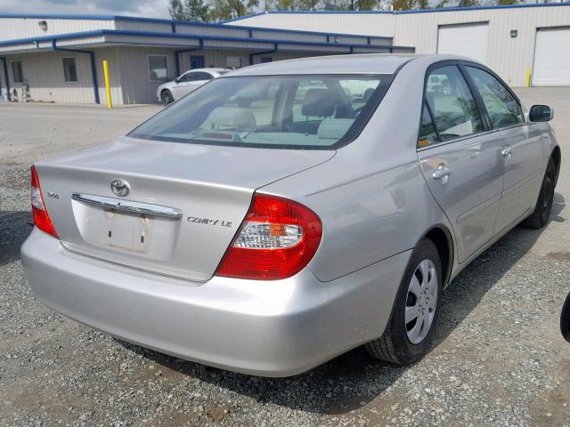 4T1BE32K34U932892 - 2004 TOYOTA CAMRY LE SILVER photo 4