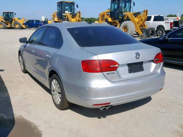 3VWD17AJ8EM256693 - 2014 VOLKSWAGEN JETTA SE SILVER photo 3