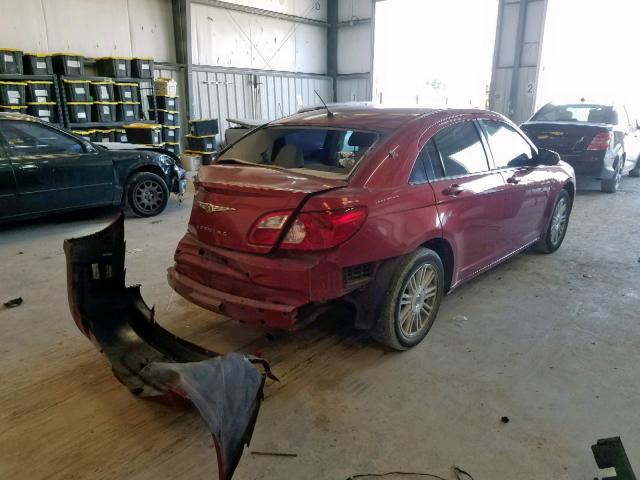 1C3LC56K87N546914 - 2007 CHRYSLER SEBRING TO RED photo 4