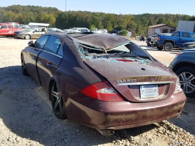 WDDDJ75X46A047960 - 2006 MERCEDES-BENZ CLS 500 MAROON photo 3