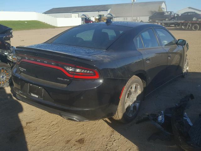 2C3CDXJG5FH828155 - 2015 DODGE CHARGER SX BLACK photo 4