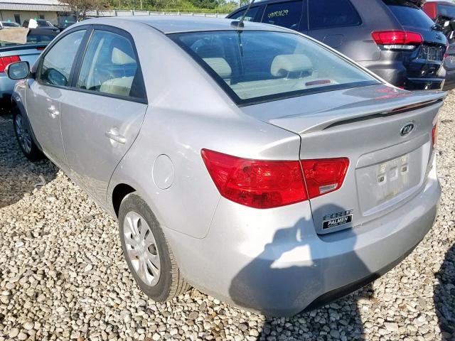 KNAFU4A28A5307066 - 2010 KIA FORTE EX SILVER photo 3