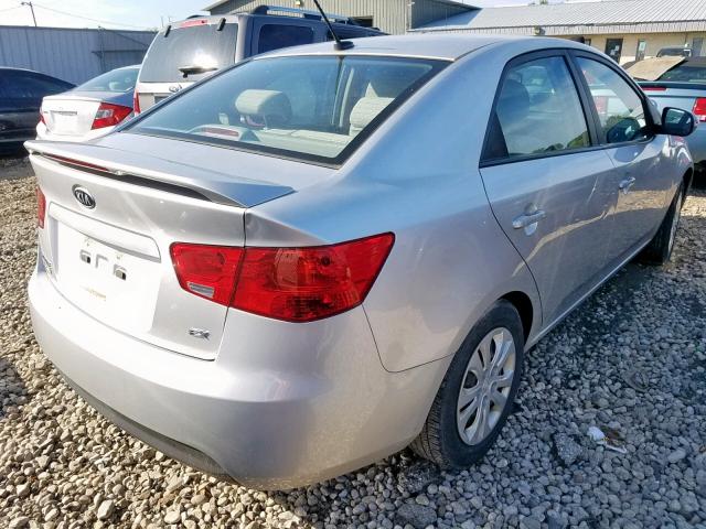 KNAFU4A28A5307066 - 2010 KIA FORTE EX SILVER photo 4