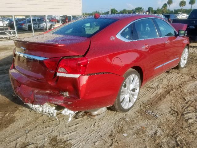 2G1155S38E9252515 - 2014 CHEVROLET IMPALA LTZ RED photo 4