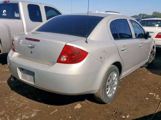 1G1AT58H197159626 - 2009 CHEVROLET COBALT LT SILVER photo 4