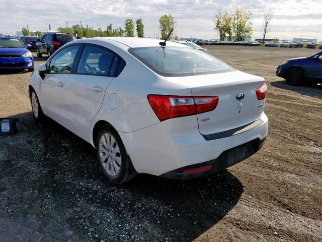 KNADN4A36D6099510 - 2013 KIA RIO EX WHITE photo 3