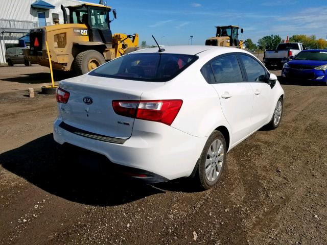 KNADN4A36D6099510 - 2013 KIA RIO EX WHITE photo 4