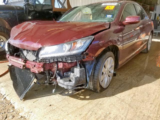 1HGCR2F89EA131023 - 2014 HONDA ACCORD EXL RED photo 2