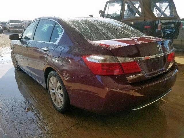 1HGCR2F89EA131023 - 2014 HONDA ACCORD EXL RED photo 3