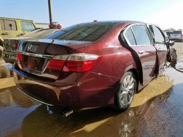 1HGCR2F89EA131023 - 2014 HONDA ACCORD EXL RED photo 4