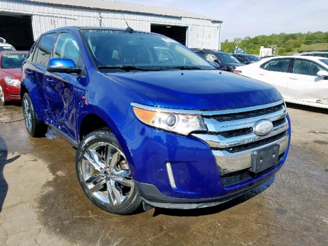 2FMDK3JC0DBA73228 - 2013 FORD EDGE SEL BLUE photo 1