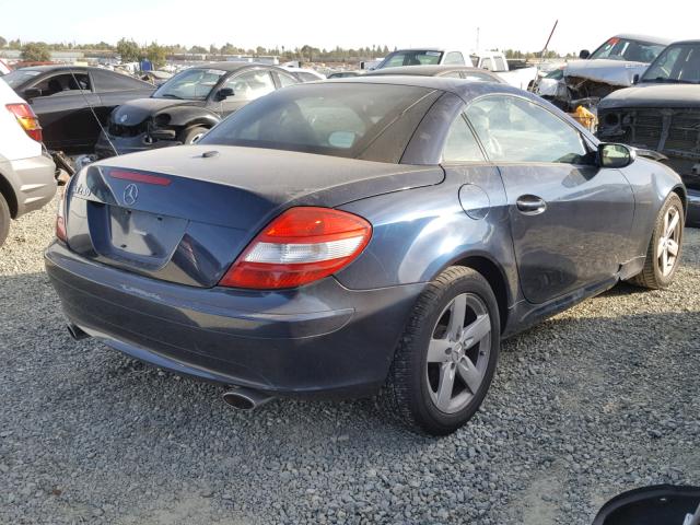 WDBWK54F66F119109 - 2006 MERCEDES-BENZ SLK 280 BLUE photo 4