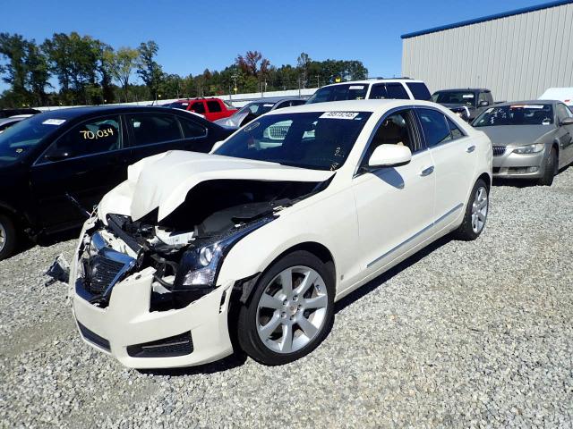 1G6AA5RX6E0148310 - 2014 CADILLAC ATS WHITE photo 2