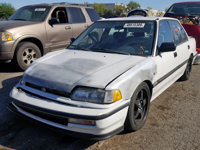 1HGED3542ML066269 - 1991 HONDA CIVIC DX WHITE photo 2