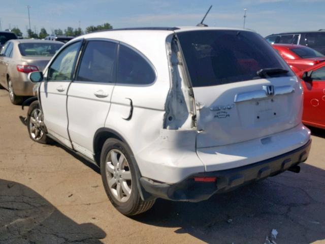 JHLRE48718C055586 - 2008 HONDA CR-V EXL WHITE photo 3