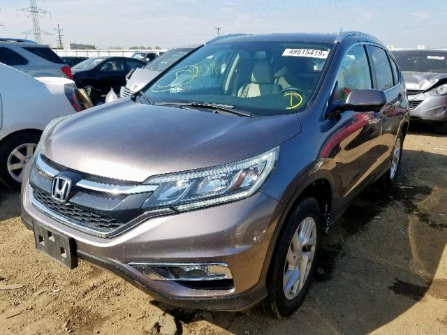 5J6RM4H70FL037023 - 2015 HONDA CR-V EXL GRAY photo 2