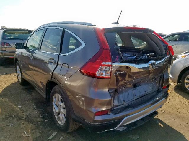 5J6RM4H70FL037023 - 2015 HONDA CR-V EXL GRAY photo 3