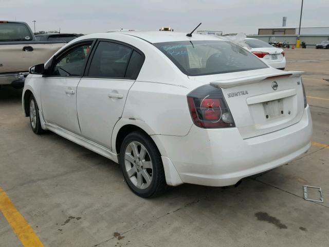 3N1AB6AP3CL743212 - 2012 NISSAN SENTRA 2.0 WHITE photo 3