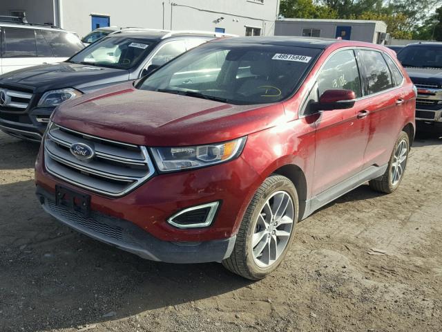 2FMPK3K80HBC54522 - 2017 FORD EDGE TITAN RED photo 2