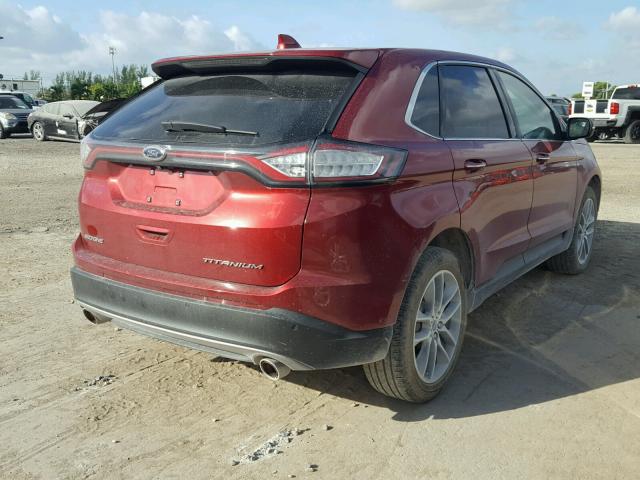 2FMPK3K80HBC54522 - 2017 FORD EDGE TITAN RED photo 4