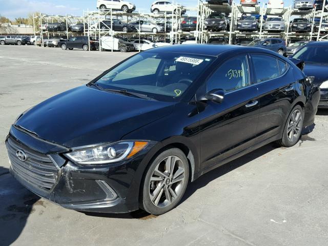 5NPD84LF1HH037896 - 2017 HYUNDAI ELANTRA BLACK photo 2