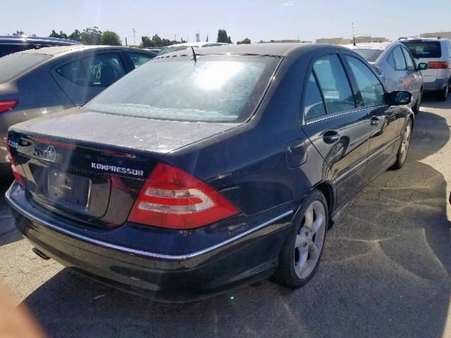 WDBRF40J65F563787 - 2005 MERCEDES-BENZ C 230K SPO BLACK photo 4