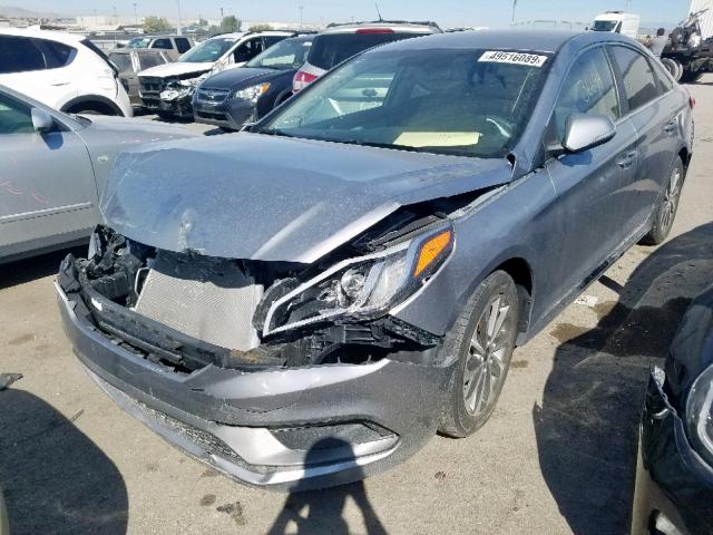 5NPE34AF7FH045665 - 2015 HYUNDAI SONATA SPO GRAY photo 2