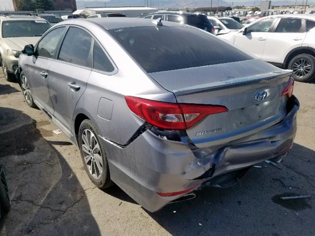 5NPE34AF7FH045665 - 2015 HYUNDAI SONATA SPO GRAY photo 3