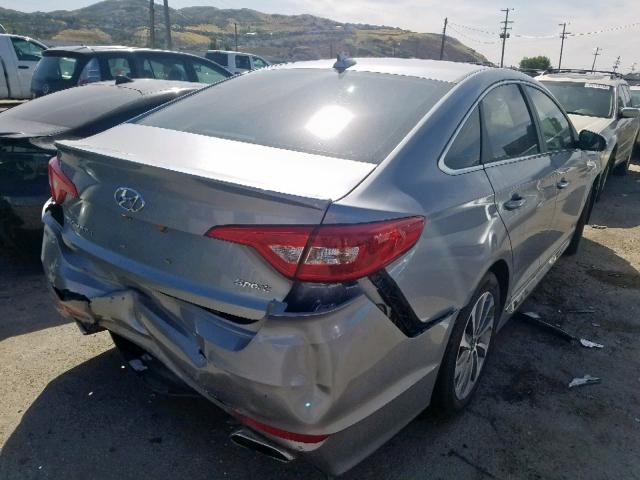 5NPE34AF7FH045665 - 2015 HYUNDAI SONATA SPO GRAY photo 4