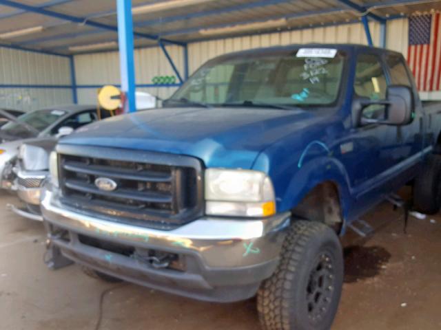 1FTSW31F52EC41604 - 2002 FORD F350 SRW S GREEN photo 2