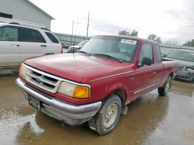 1FTCR14AXTPA49374 - 1996 FORD RANGER SUP RED photo 2