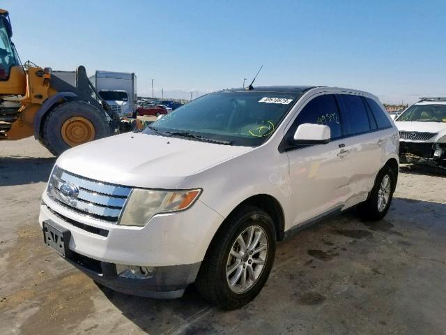 2FMDK38C49BA70099 - 2009 FORD EDGE SEL WHITE photo 2