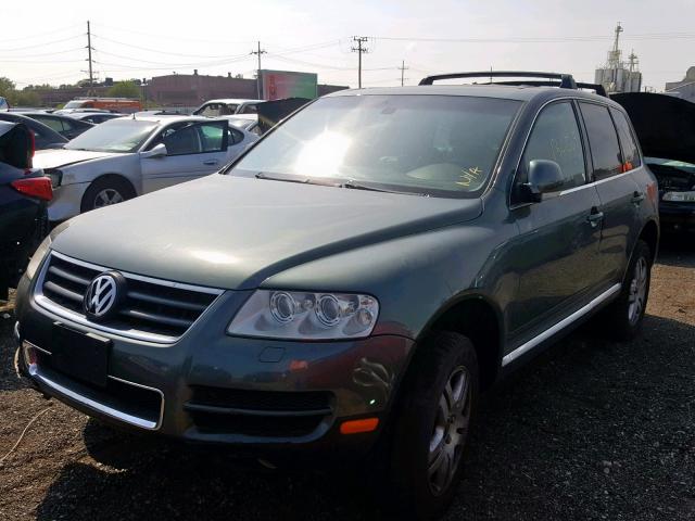 WVGEM67L24D027305 - 2004 VOLKSWAGEN TOUAREG 4. GREEN photo 2